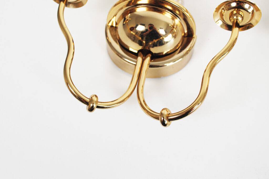 Rare set of Italian crystal 'Swan' wall lights, Italy 1980s