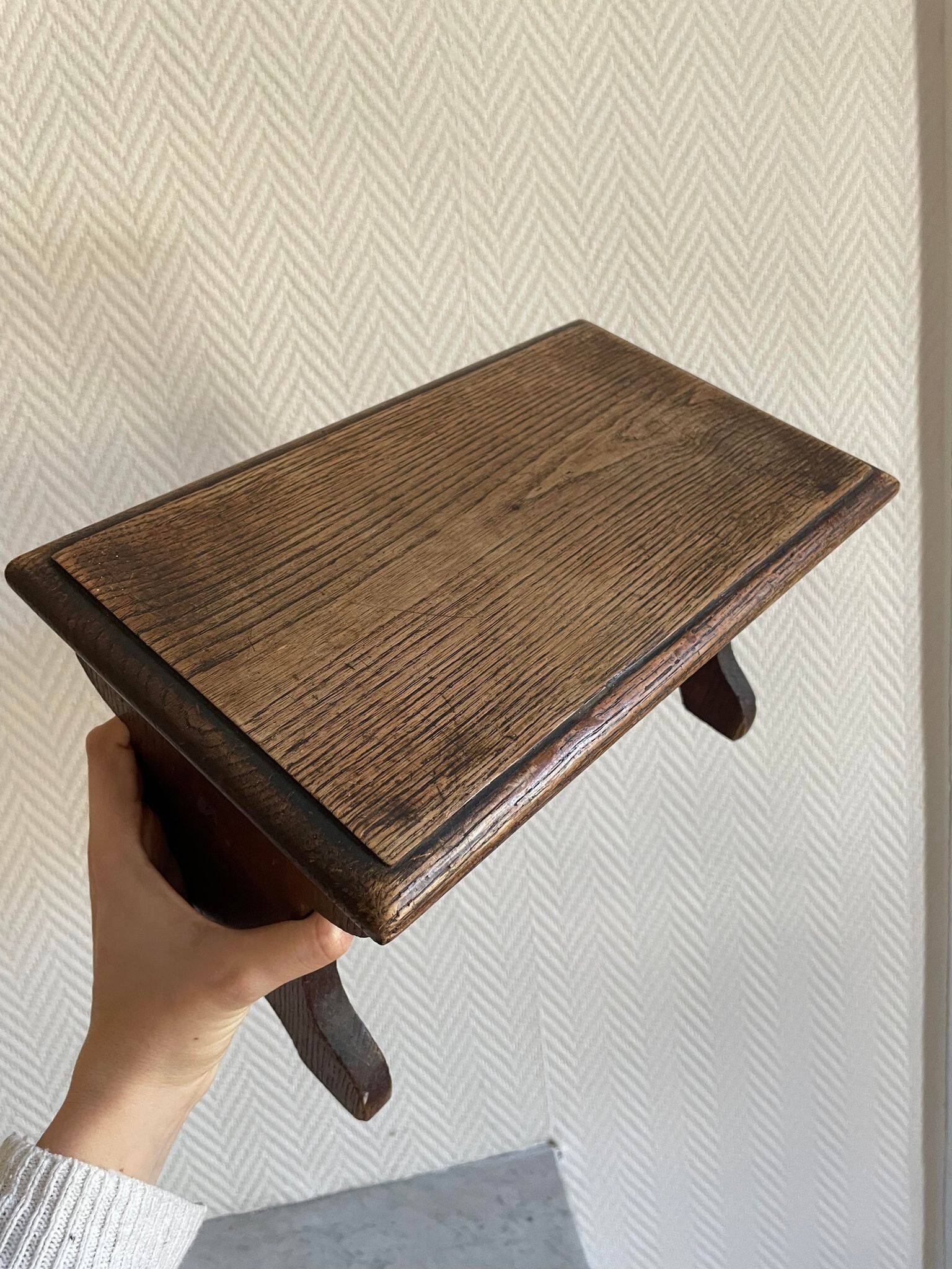 Wooden footrest stool