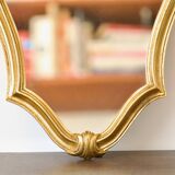 Baroque gold leaf gilded shell mirror