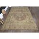 1970s Vintage Persian Handmade Wool Green Area Rug 285x390