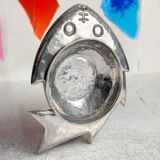 Silver Sculptural Bowl by Graziella Laffi, Signed, Peru, 1960s