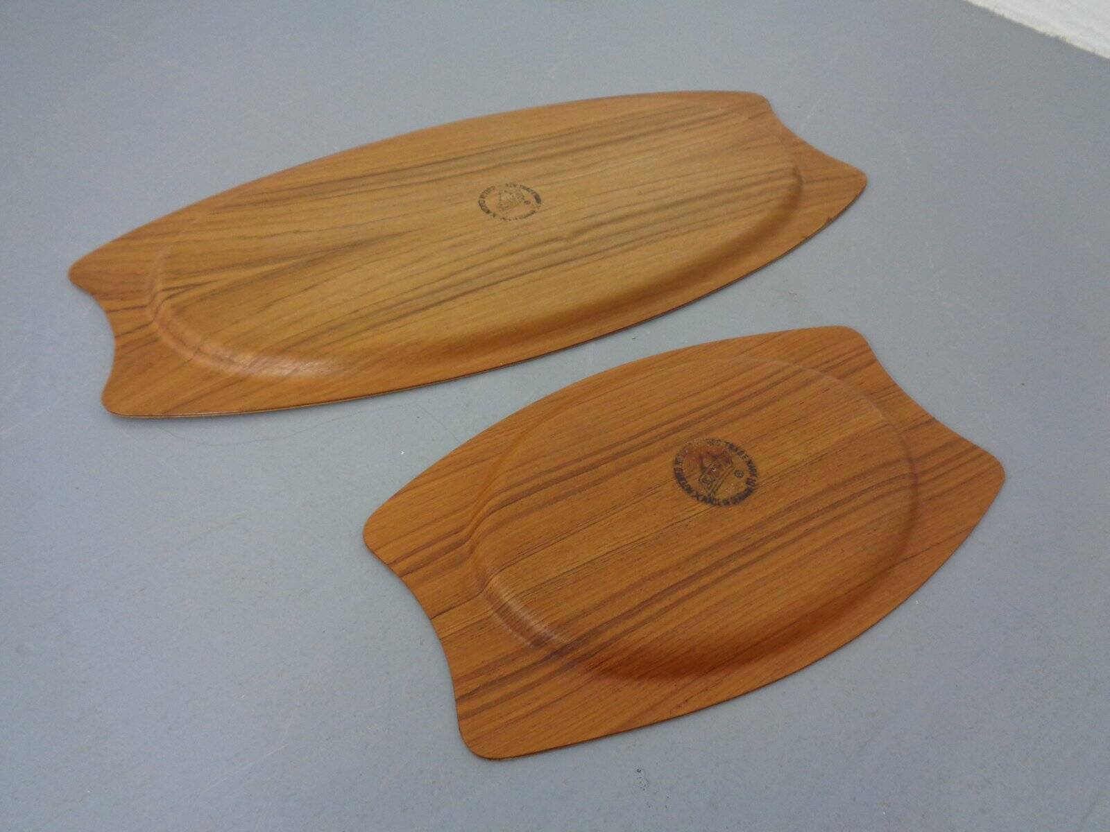 Danish trays in teak from Silva, 1960s, set of 2.