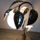 Lampe vintage avec feuilles dorées