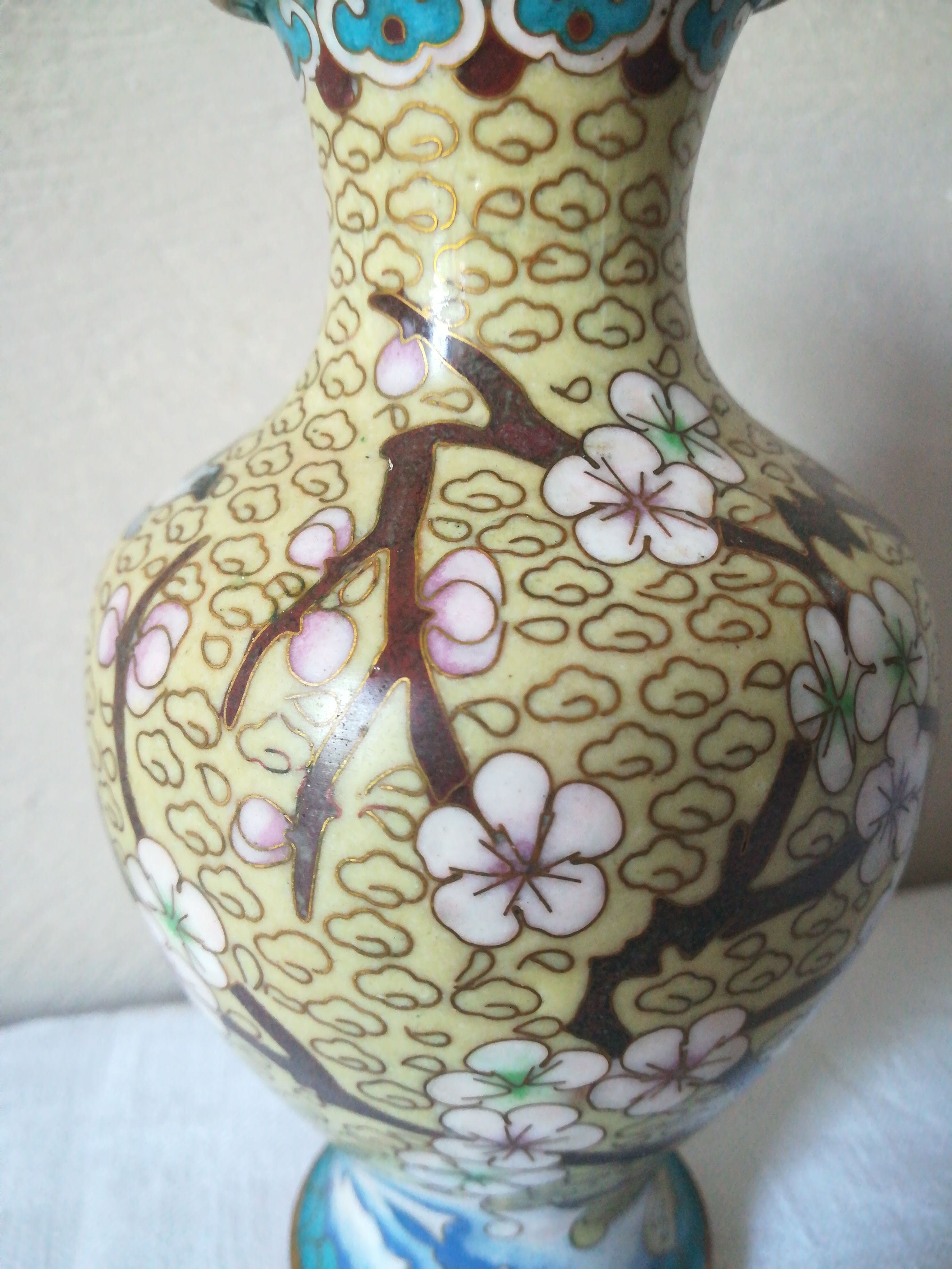 Enameled vase
