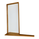 Scandinavian mirror with asymmetrical shelf in wood, 1960s