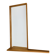 Scandinavian mirror with asymmetrical shelf in wood, 1960s