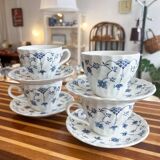 4 tasses et sous tasses anglaises - Staffordshire Churchill Finlandia