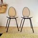 Paire de chaises années 50 piétement métal