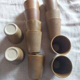 Digoin grespots vintage stoneware glasses/cups