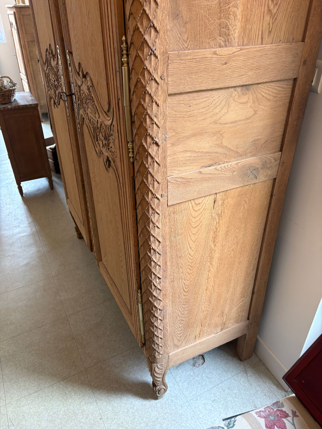 Norman oak cabinet with sandblasted finish