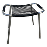 Black and chrome scoubidou stool