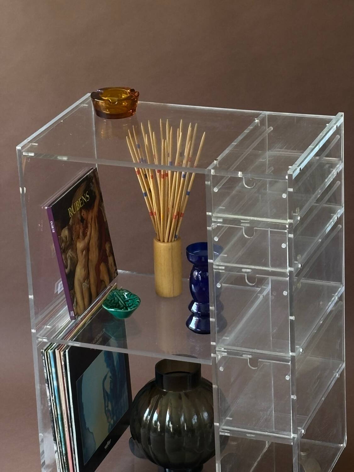 1970s acrylic furniture on wheels