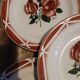 6 assiettes à dessert anciennes Digoin et Sarreguemines