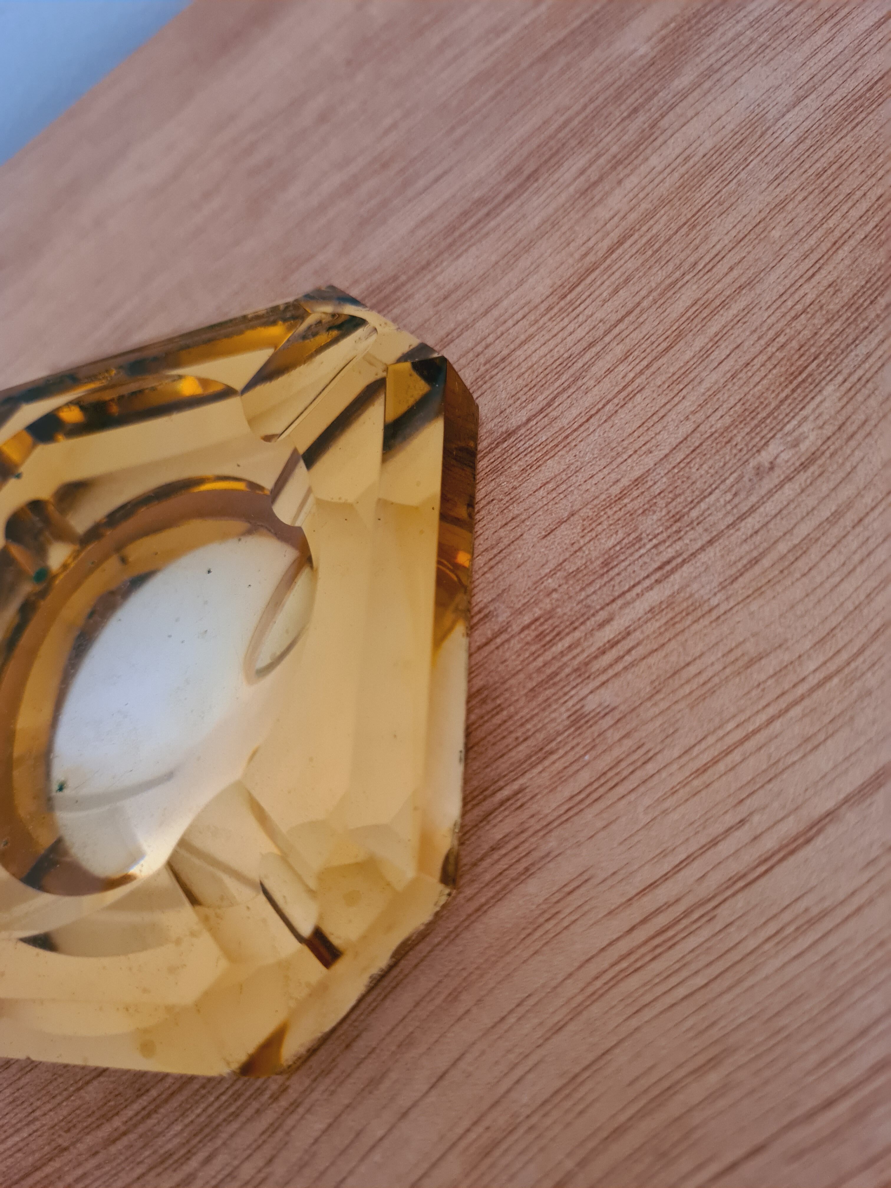 Orange glass ashtray