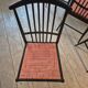 The Modernity, set of six chairs, model Charlotte, black lacquered wood.