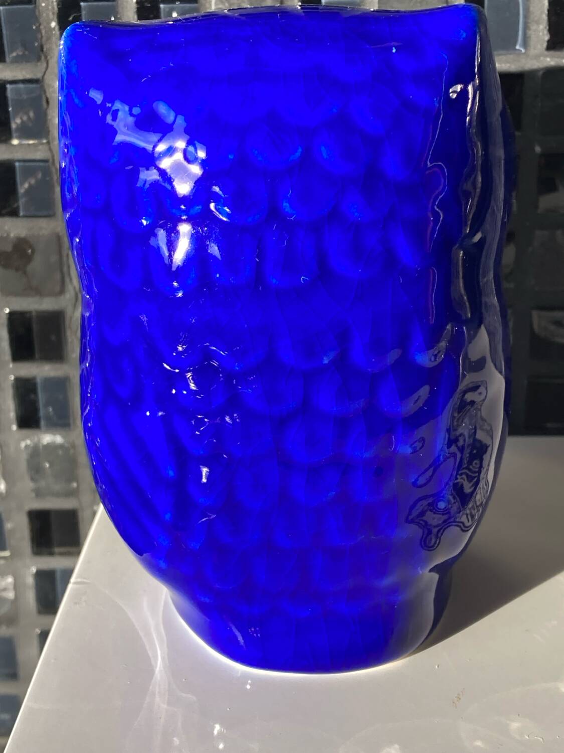 Blue owl, Longwy enamels