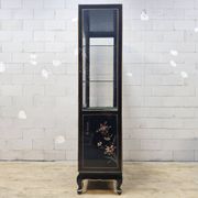 Vintage Chinese display cabinet with flowers and birds / Bohemian