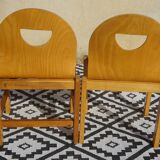 Post-formed chair in light wood, 2
