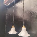 Opaline pendant lights