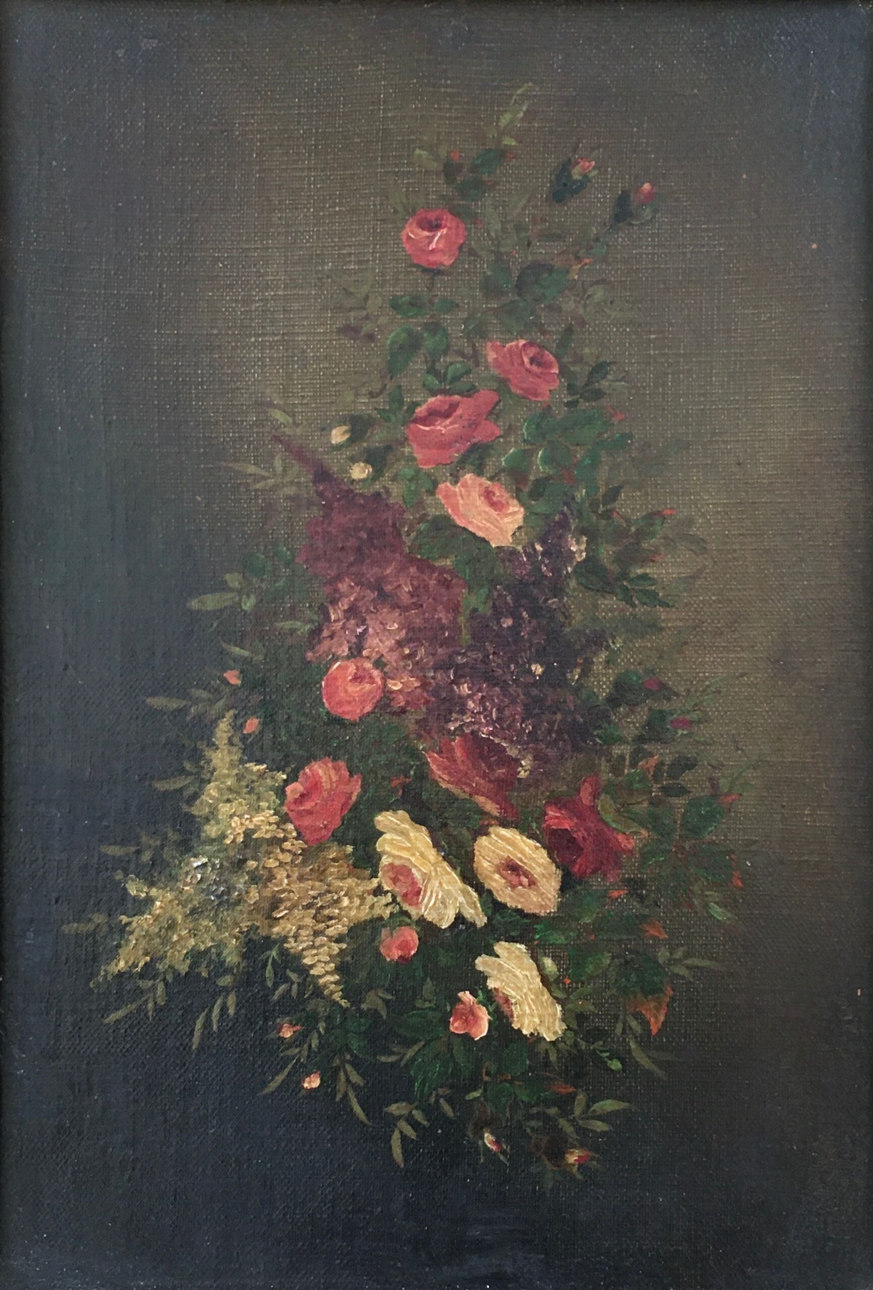 Ancient painting sheaf of flowers