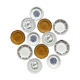 Set of twelve mismatched vintage dessert plates.