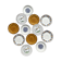 Set of twelve mismatched vintage dessert plates.