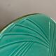 Set of 6 vintage art deco mint and gold desseet plates