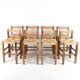 Suite de 8 tabourets en corde