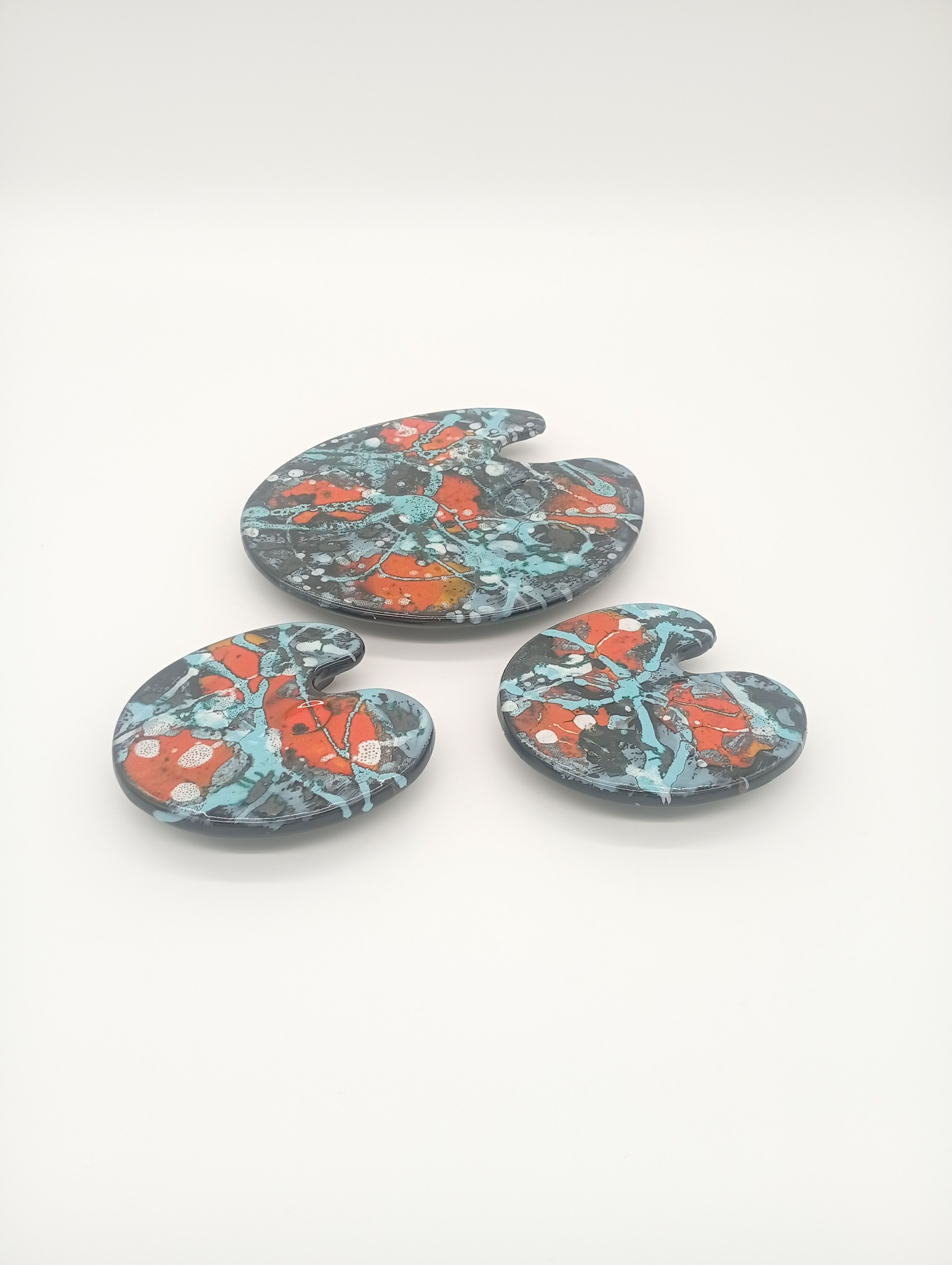 Bottle Coaster Painter's Palette Multicoloured Ceramic Pop