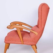 Art Deco Wingchair in Beech by Jan Vaněk, 1930s