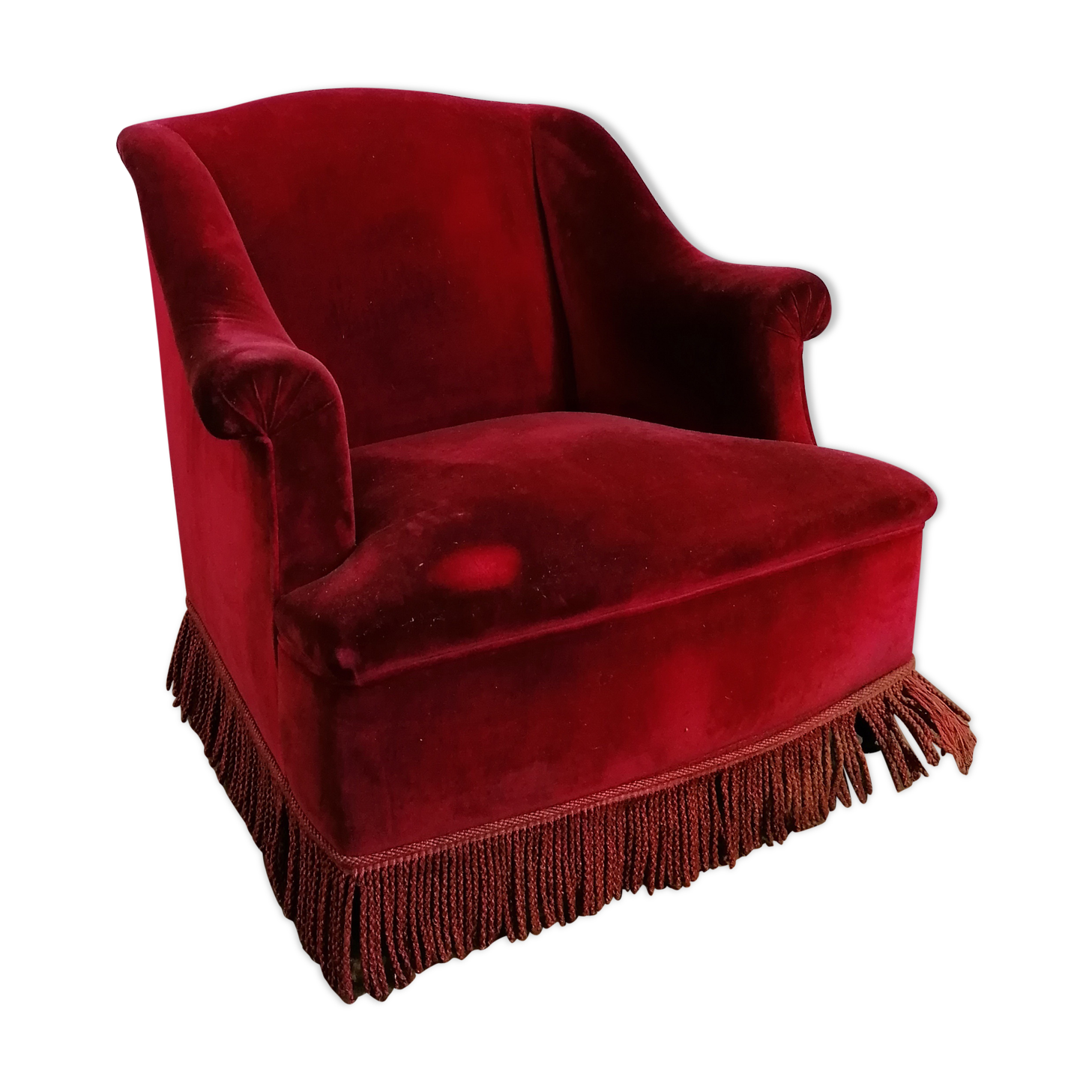 Red velvet armchair 40 years