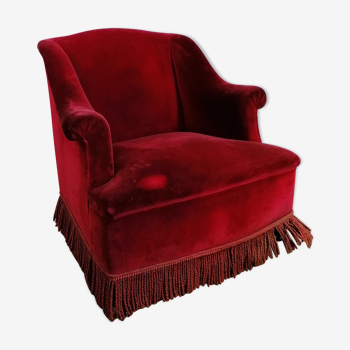 Red velvet armchair 40 years