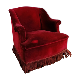 Red velvet armchair 40 years