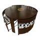 Coffee table and 4 armchairs, Moroccan craftsmanship.