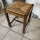 Wood and straw stool