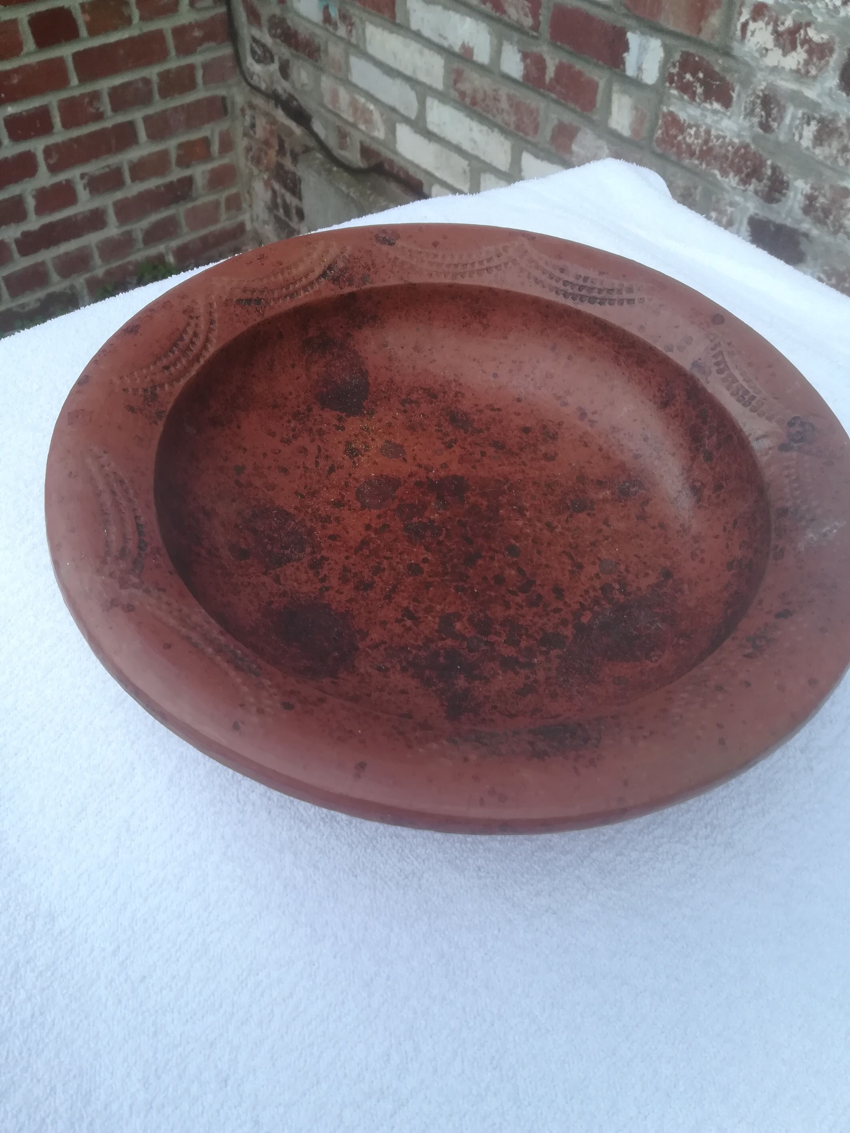 Ethnic terracotta dish