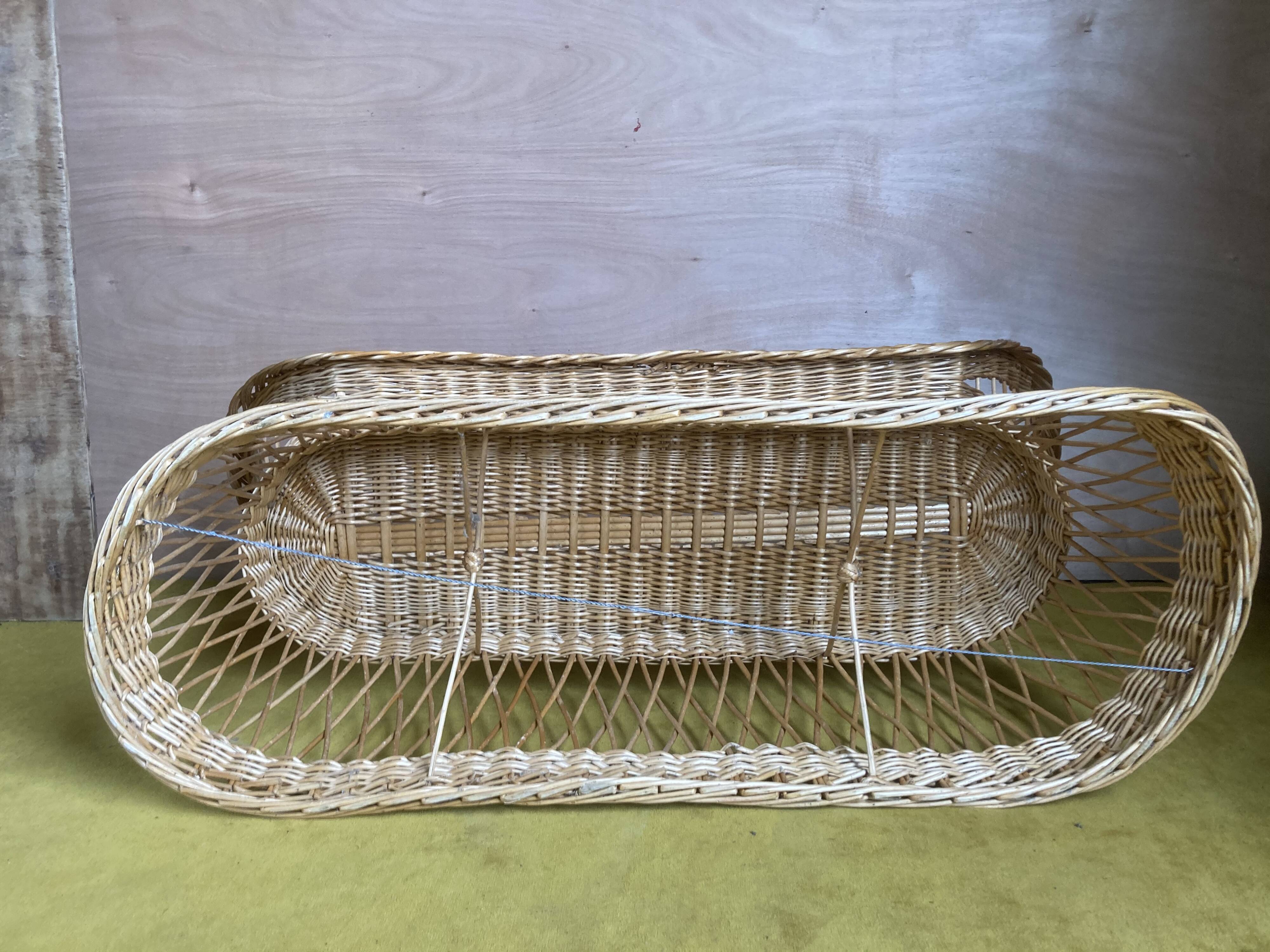 Banquette rotin année 70