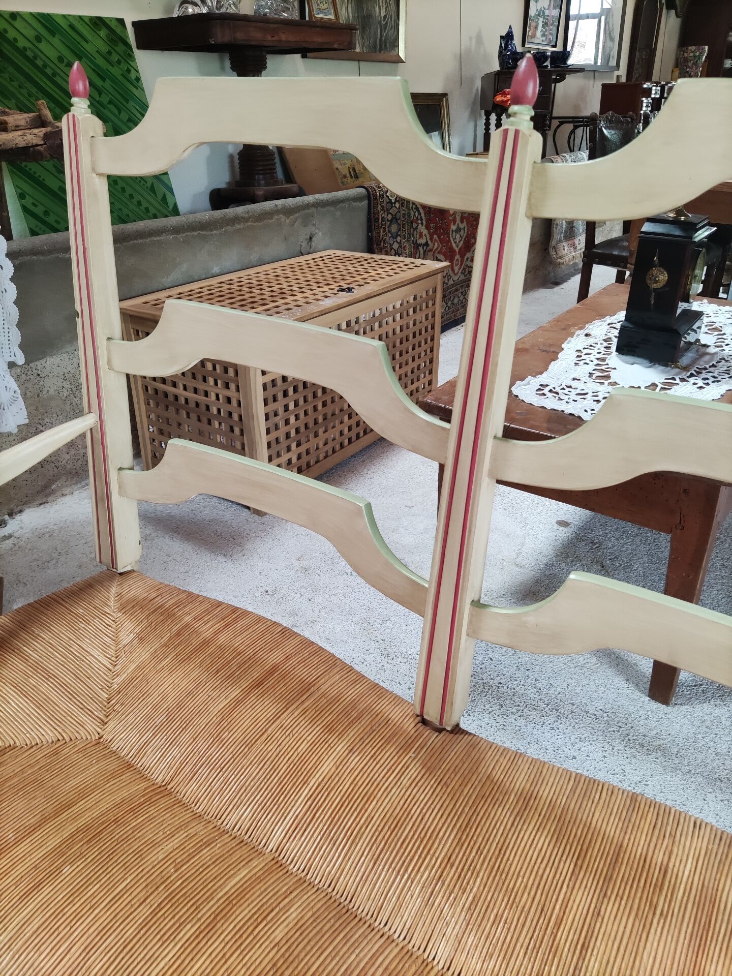 Radassier bench and its footrest - Provençal