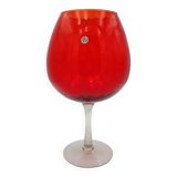 Vase en verre d'empoli rouge