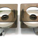 2 wall lamps metal and plexiglass of Jocelyne Trocmé for Oxar 1970