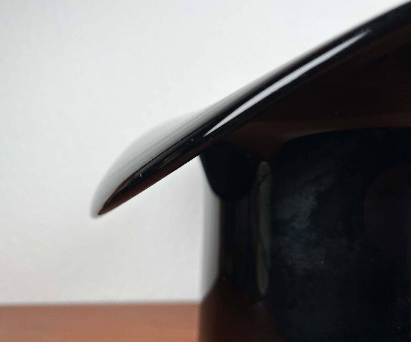 Vintage Italian vase top hat in Murano glass, 1980s.