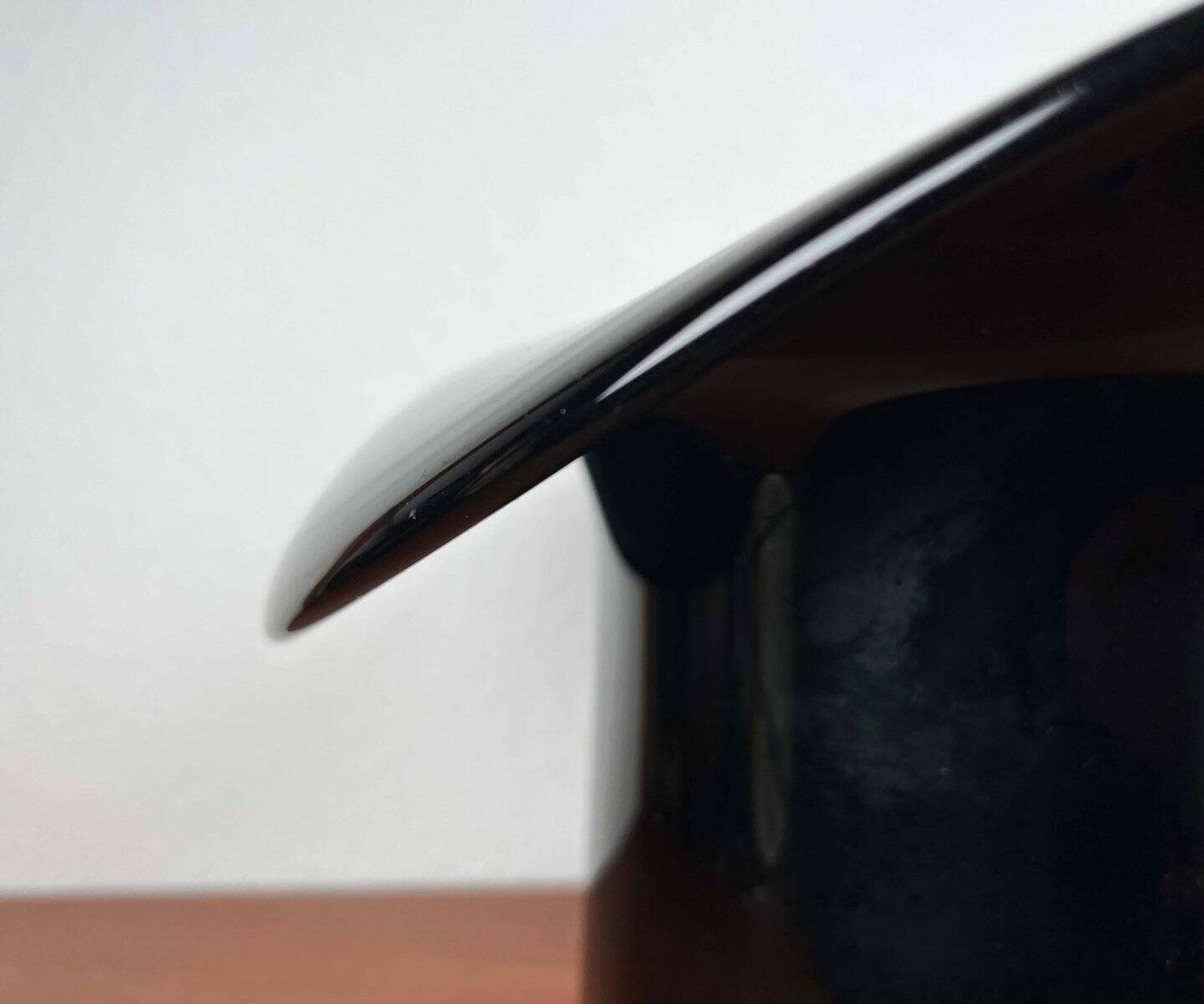 Vintage Italian vase top hat in Murano glass, 1980s.