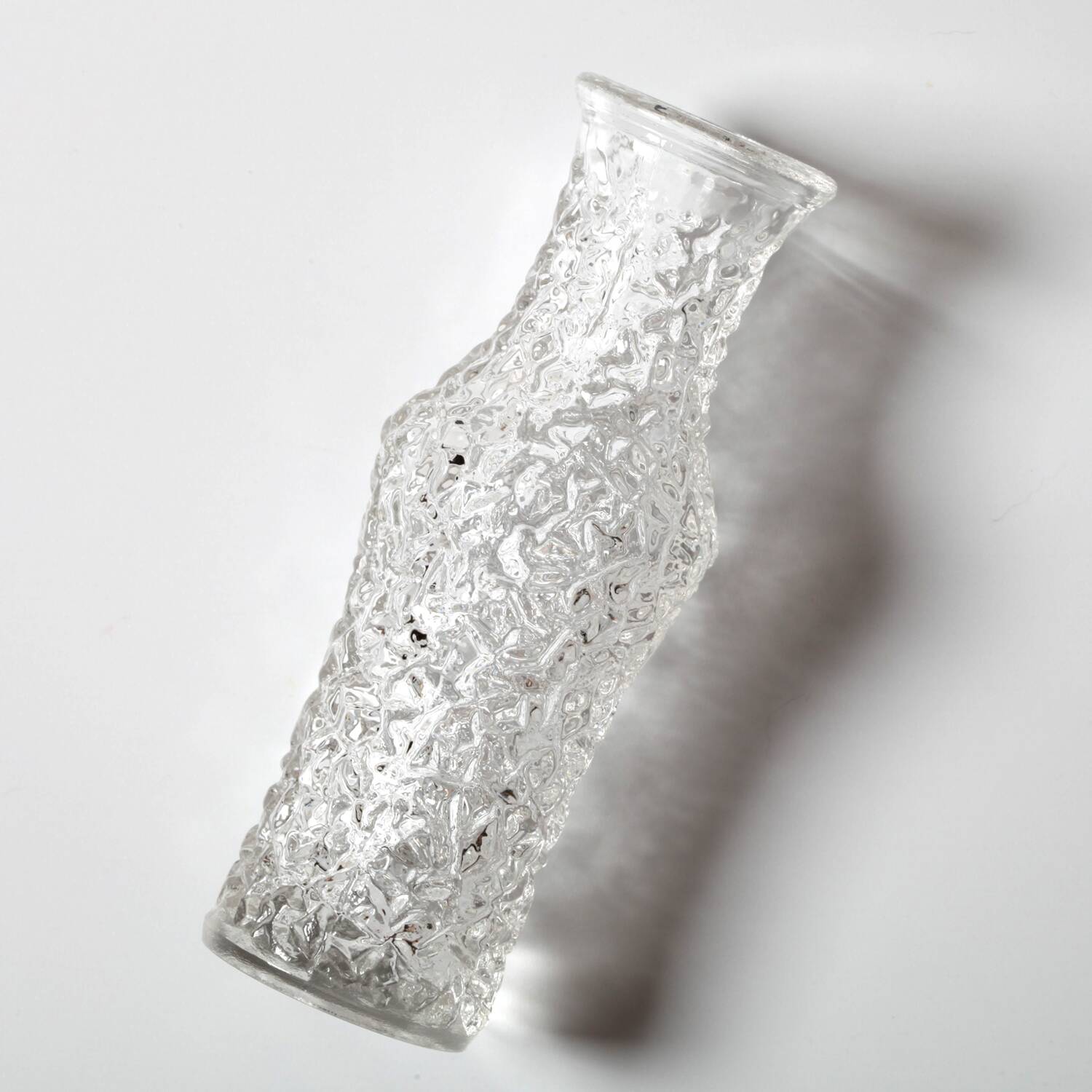 Mid-Century Pressed Glass Vase by Václav Hanuš: Czech Retro Decor