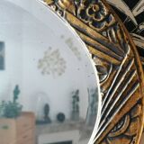 Mirror oval bevelled art deco