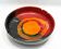 Vintage Italy red orange black ceramic ashtray 1970 Bitossi for Raymor