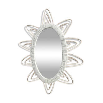 Miroir osier vintage 43x57cm