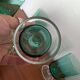 4 stemmed glasses in emerald green glass – 1970s