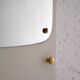 Decorative mirror with white painted wooden frame and gold details