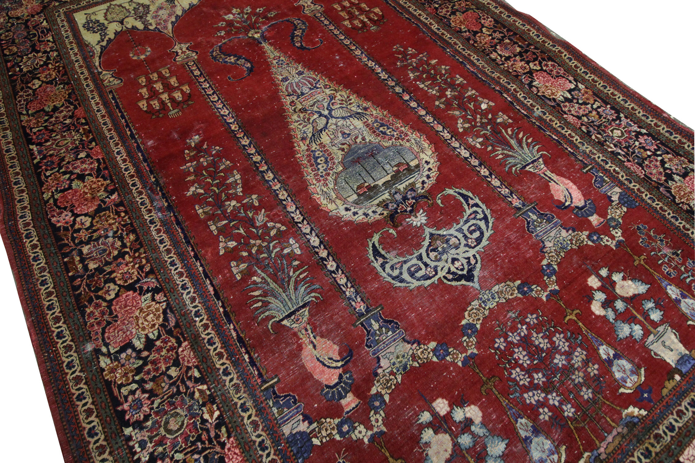 Handmade persian kashan rug 136x210cm