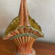 Scallop shell basket vase